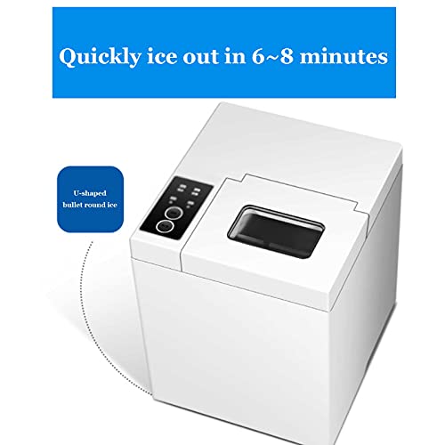 Fabricadora de hielo compacta para mostrador, hace cubos de hielo en 6-8 minutos, fácil de limpiar, eléctrica con indicador LED, ideal para fiestas y bebidas mezcladas miniatura 7