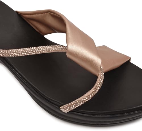 Image of Action Women's Crystal-Embellished Suede Platform Sandals|Stiletto Heel| Cross-Strap Design Bronze, Black