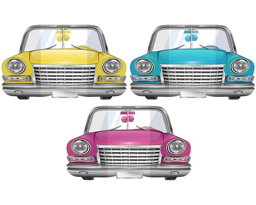 Frienda 3 Pcs Retro Convertible Car Photo Props, 1950s Grease Party Decor