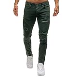 pantaloni da uomo elasticizzati jeans da uomo colore denim, cotone classico wash hap + pantaloni da lavoro stretch jean, z 0925 d-verde, l