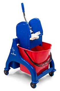 Carrello lavapavimenti pulizie Filmop Orion 7962A secchio lt.25 con strizzatore professionale e ruote cm.53x42x90