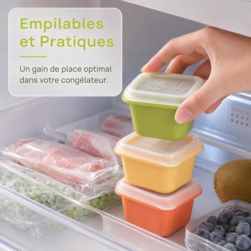 JECOMPRIS 6 pièces Moule à Glaçons Coloré Moules Individuels Empilables pour Glace Maison Pratique et Sûr pour Boissons Rafraîchissantes – vue 3