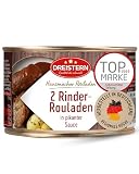 DREISTERN Rinderrouladen 400g I Mit pikanter Sauce I Herzhaftes Fertiggericht in recyclebarer Konservendose I Lange Haltbarkeit dank natürlicher Konservierung I Hausmacher Qualität
