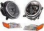 Garage-Pro Headlight Compatible with 2007-2017 Jeep Patriot Driver and Passenger Side Halogen Set of 4