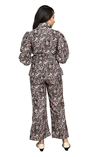 Image of Girls /Women Printed 34 sleeves co- ords set-107