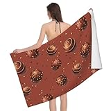 Novastar Toalla de playa de secado rápido, toallas de microfibra con estampado de chocolate y sésamo para el cuerpo, toallas de baño suaves para baño, toallas de playa personalizadas a prueba de arena
