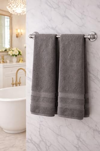 Image of Towels for Bath | Towels for Bath Large Size Bath Towel - Soft & Absorbent | 600 GSM | 1 Piece Bath Towel for Men /Women | 70 cms x 140 cms - Slate Grey