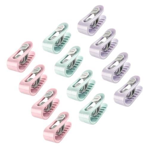HOLIDYOYO 12pcs Quilt Cover Clips Non- Bed Sheet Fasteners - Clamps for Organization and Comforter Stability