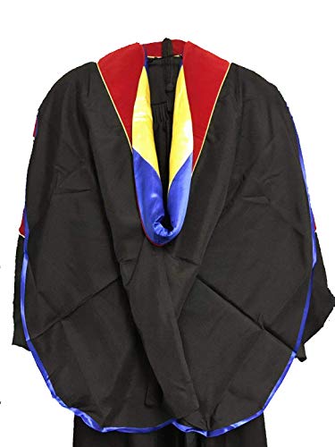 Graduation Deluxe Doctoral Hood With Gold Piping