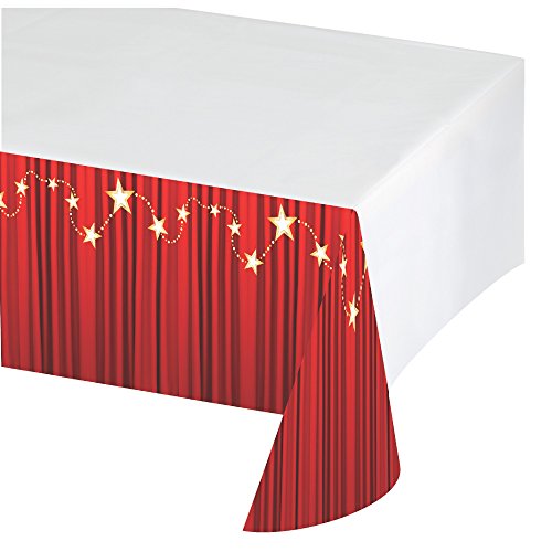 Creative Converting Hollywood Lights Plastic Table Cover with Border Print 54
