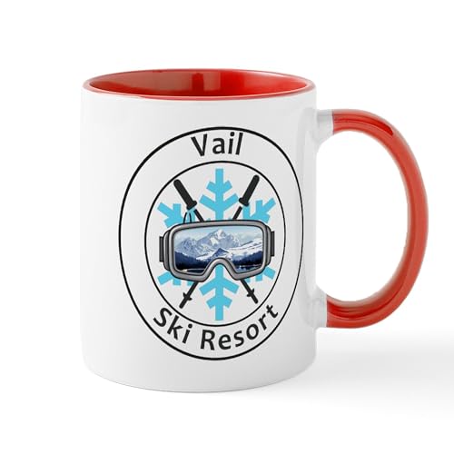 Mug de cerámica CaféPress 11 oz blanco y rojo miniatura 1