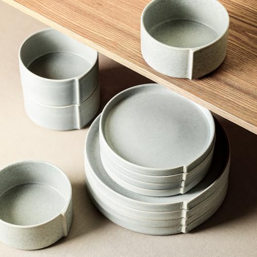 Stone Lain Bao 24-Piece Dinnerware Set Stoneware, Blue-Grey by Stone Lain - Image 5