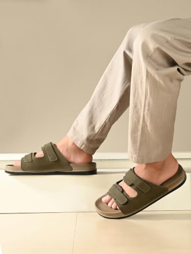 Image of DOCTOR HEALTH SUPER SOFT Men's Adjustable Strap Sandals | Soft Cushioned Footbed | Lightweight Anti-Skid Comfort Sandals | Casual Everyday Wear Slip-On Sandals for Men