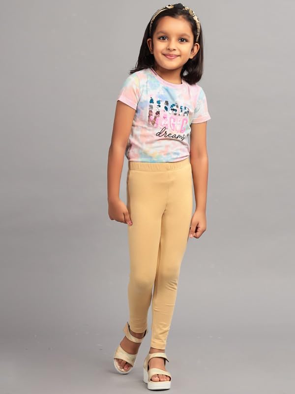 Image of ZION Leggings for Girls - Cotton Regular Fit Ankle Length | Soft & Comfortable | Perfect for Every Occasion - School, Play & Beyond | Multiple Sizes & Colors