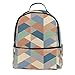 Grunge - Zaino leggero con motivo trapezoidale geometrico a triangolo per università, viaggi, scuola, casual, per uomini e donne, Multicolore, Taglia unica