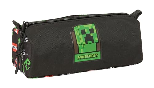Minecraft Trousse avec Fermeture éclair et Compartiment, Trousse pour Enfant, idéale pour Les Enfants d'âge Scolaire, Confortable et Polyvalente, qualité et résistance, 21 x 7 x 8 cm