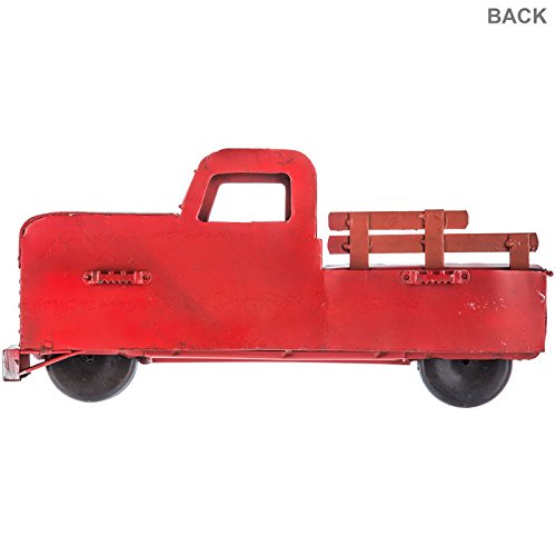 Red Half Truck Metal Wall Decor