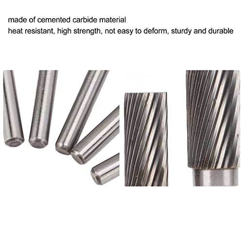 Set de 5 fresas de carburo con corte simple para grabado y pulido miniatura 3