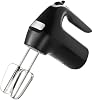 Batidora de mano clásica Oster 2109597 de 7 velocidades y 250 vatios con batidor super aireador negro 1