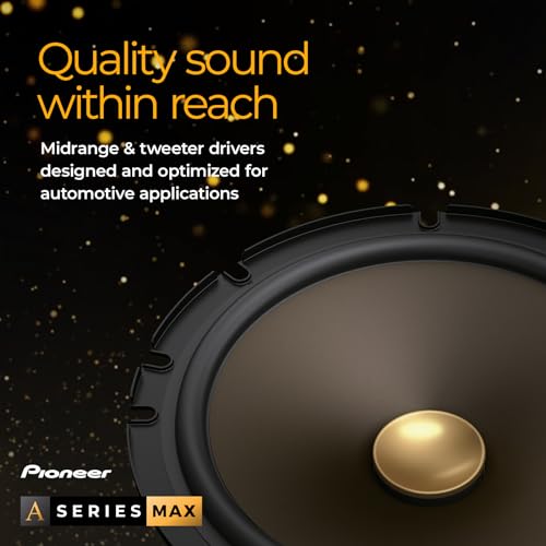 Image of PIONEER A-Series MAX TS-A653CH 6.5 inch 2-Way Speakers (Pair) - 370W Max, Crisp Highs + Clear Vocals, Enhanced Bass, Ideal Factory Upgrade, Installation Adaptors Included
