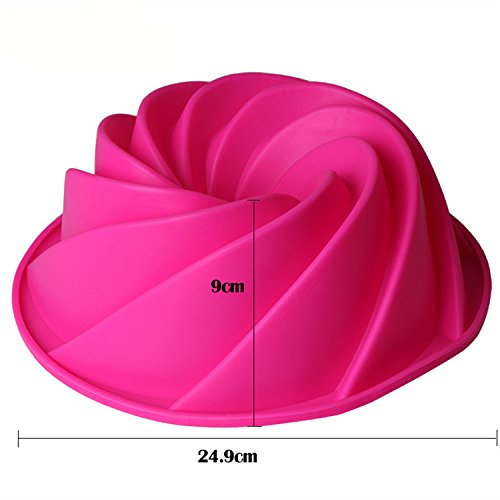 Fantasyday 9.6'' Flower Cake Mold Silicone Cake Baking Pan/Silicone Mold For Anniversary Birthday Cake, Loaf, Muffin, Brownie, Cheesecake, Tart, Pie, Flan, Bread And More #2 #TOP5