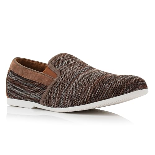 Image of Ferro Aldo Men's Slip-On Loafers | Woven Espadrille & Classic Styles | Casual & Formal Dress Shoes