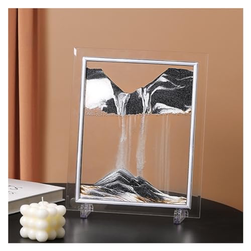 Sablier verre haut de gamme avec image de sable 3D dynamique rouge - 7