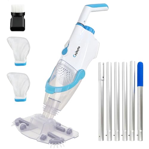 CZYBYTE Handheld Pool Cleaner Vacuum, Portable Cleaner for Above Ground/Inground Pools, 18.5 GPM...