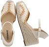 CUSHIONAIRE Samba Raffia Espadrilles para Mujer, Cuñas de Punta Cerrada con Correa Ajustable en el Tobillo y Plantilla Cómoda 2