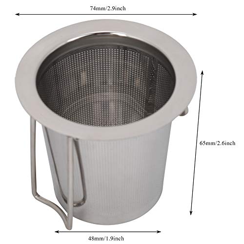 GS11133ea Colador de té infusor, malla de acero inoxidable Infusor de té Colador de taza de metal Filtro plegable con… - Imagen 8