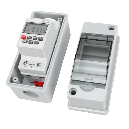 Temporizador de bomba de piscina programable con pantalla LCD para control de 30A 4