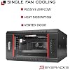 6U Wall Mount Server Rack Cabinet 19 Network Rack Enclosure, 24 Deep Data Rack Cabinet with Fan, PDU & Shelf for IT Equipment, Switches and Patch Panel