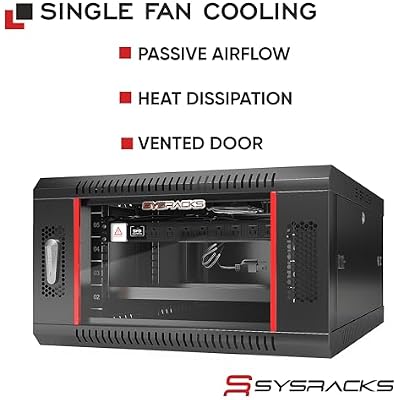 6U Wall Mount Server Rack Cabinet 19 Network Rack Enclosure, 24 Deep Data Rack Cabinet with Fan, PDU & Shelf for IT Equipment, Switches and Patch Panel