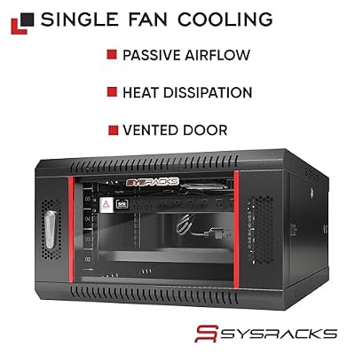 6U Wall Mount Server Rack Cabinet 19 Network Rack Enclosure, 24 Deep Data Rack Cabinet with Fan, PDU & Shelf for IT Equipment, Switches and Patch Panel