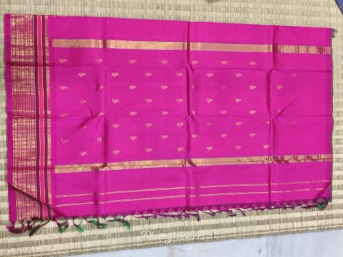 Generic sky blue arani silk saree in soft silk – image 4