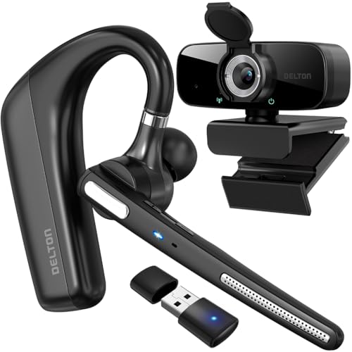 Delton Wireless Headset with 1080p Webcam