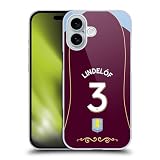 Head Case Designs Officially Licensed Aston Villa Football Club Victor Lindelöf 2025/26 Players Home Kit 1st Group Hard Back Case Compatible with Apple iPhone 16