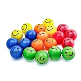 MyMagic 24 Pieces of Foam PU Happy Smiley Face Stress Balls，Stress Relief Balls, Fun Party Balls (Smiley Face)