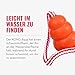 KONG Aqua Floating Fetch Toy - Hundespielzeug Für Wasser, Spiel und Training - Mit Schaumstoff-Innenseite und Wurfseil - Für Große Hunde - Orange