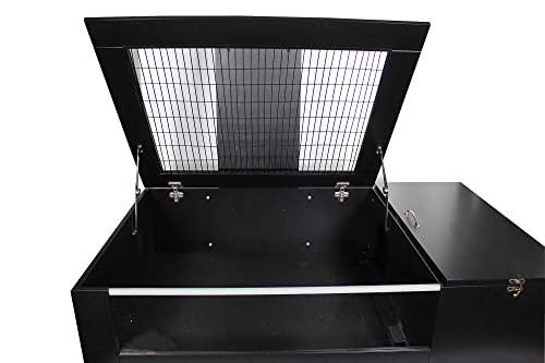 Penn-Plax Large (48" X 30") Tortoise Palace With Wire Top, Black Frame, Glass Terrarium, And Lamp Mount – Beautiful Turtle Cage Designed For The Modern Home With Room For Growth (Repth1) #TOP2