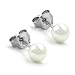 Produktbild Unbespielt Ohrstecker mit Süßwasserperle 925 Silber ca.4 mm inklusive Schmuckbox Ohrschmuck Ohrringe