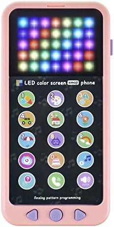 FB DINO TOYS Fun Musical LED Color Screen Phone Toys for Toddlers, Programmable Phone Toys, Play to Learn, Screen with 15 Functions and Cool LED Lights