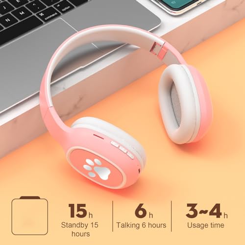jyibinee Wireless Headphones, Low-Power Technology Headphones Active Noise Cancelling HiFi Sound Memory Card Support Foldable Bluetooth-Compatible 5.3 Headsets for Outdoor and Home Black