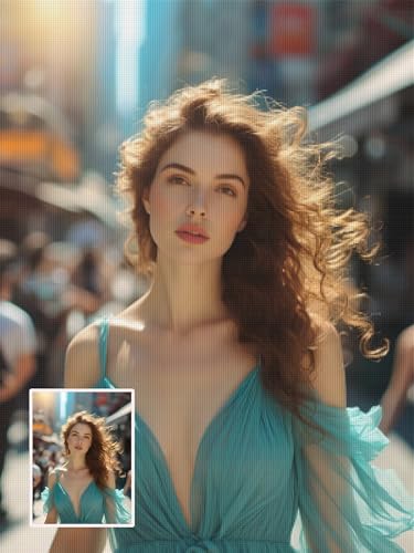 Diamond Painting Personalizado, Cuadro Diamantes Personalizado con Foto, DIY Diamond Painting Kit Completo, Pintar con Diamantes Personalizado para Manualidades, Regalos Personalizados 70x125cm L-197