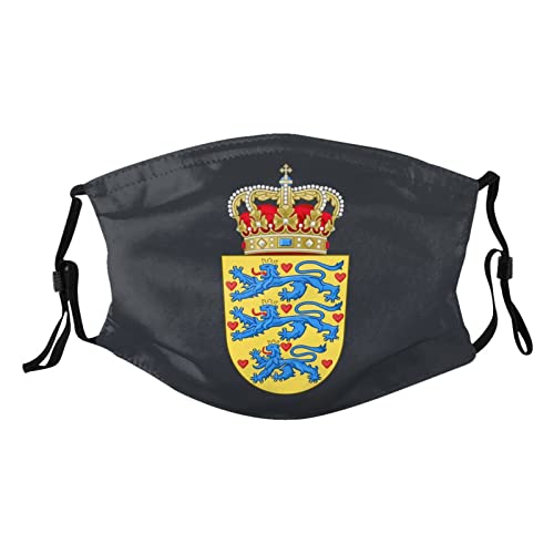 Coat of Arms Denmark Mask Protect Respiratory System Breathe with Peace of Mind Black