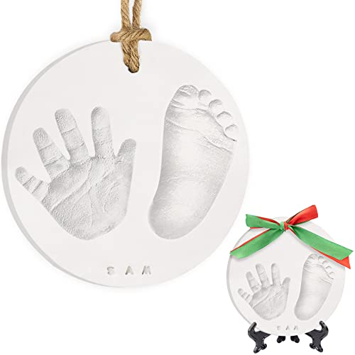 Baby Hand and Footprint Kit - Personalized Baby Foot Printing Kit for Newborn - Baby Footprint Kit for Toddlers - Baby Keepsake Handprint Kit - Baby Handprint Ornament Maker (Multi-Colored)