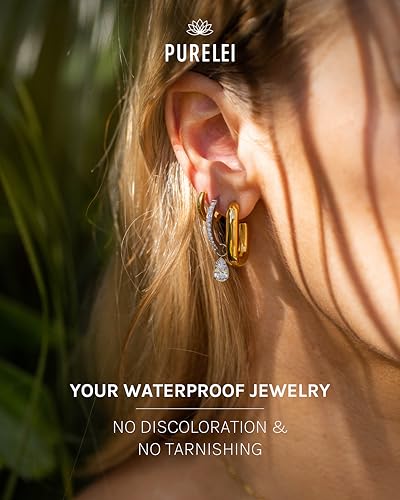 PURELEI® Ike Earrings – stainless steel jewelry – Water-resistant earrings for women – 0.55 inch diameter – Fashion jewelry for your individual look 5