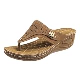 Orthopedische damessandalen, zomer, wandelsandalen, orthopedische sandalen, damesschoenen, zomer, sport en outdoor, orthopedische schoenen, comfortabel, zomersandalen, sleehak, wandelen, Bruin, 42 EU