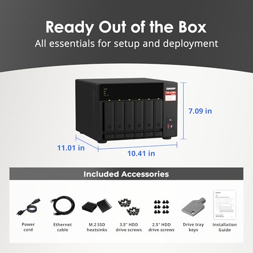 Image of QNAP TS-673A-8G 6 Bay High-Performance NAS with 2 x 2.5GbE Ports and Two PCIe Gen3 Slots