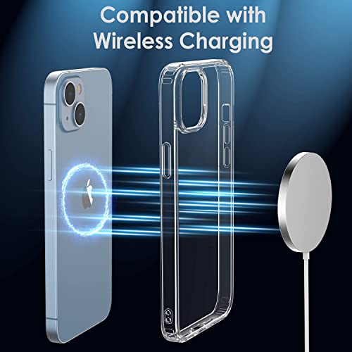 Image of Fashionury Designed for iPhone 14 Back Cover Case | Corner Drop and Camera Protection Back Cover Case for iPhone 14 (Soft TPU | Crystal Transparent)